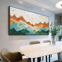 HKM-861907 Hand-Painted Abstract Landscape Oil Painting on Canvas – Textured Nature Wall Art for Living Room and Bedroom Decor