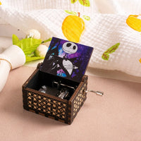 HKM-861971 Custom Halloween Eco-Friendly Mini Wooden Hand Cranked Music Box