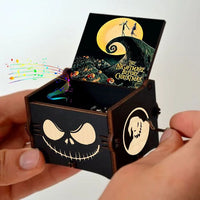HKM-861971 Custom Halloween Eco-Friendly Mini Wooden Hand Cranked Music Box