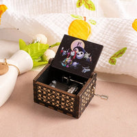 HKM-861971 Custom Halloween Eco-Friendly Mini Wooden Hand Cranked Music Box