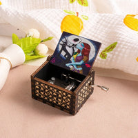 HKM-861971 Custom Halloween Eco-Friendly Mini Wooden Hand Cranked Music Box