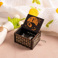 HKM-861971 Custom Halloween Eco-Friendly Mini Wooden Hand Cranked Music Box