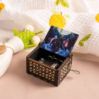 HKM-861971 Custom Halloween Eco-Friendly Mini Wooden Hand Cranked Music Box