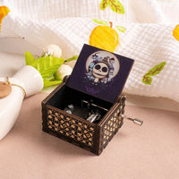 HKM-861971 Custom Halloween Eco-Friendly Mini Wooden Hand Cranked Music Box