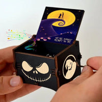 HKM-861971 Custom Halloween Eco-Friendly Mini Wooden Hand Cranked Music Box