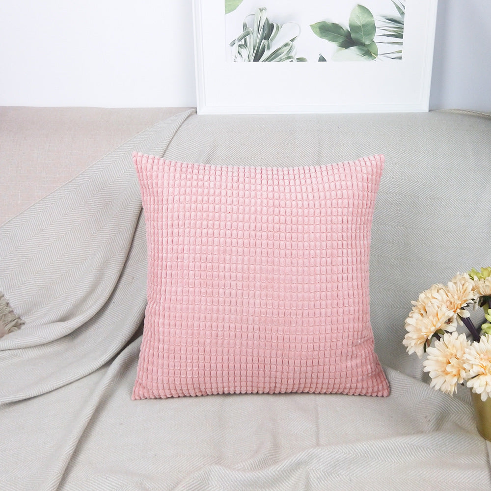 HKM-862035 Corn Kernels Solid Color Pillowcase Cover in Various Shades - Modern Nylon Polyester Design, 45x45cm