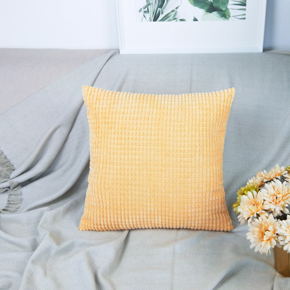 HKM-862035 Corn Kernels Solid Color Pillowcase Cover in Various Shades - Modern Nylon Polyester Design, 45x45cm