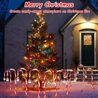 HKM-862099 Solar Candy Cane String Lights with 72 LED Lights, 8 Modes, Timer & IP44 Waterproof for Outdoor Holiday Decorations