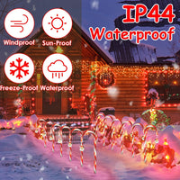 HKM-862099 Solar Candy Cane String Lights with 72 LED Lights, 8 Modes, Timer & IP44 Waterproof for Outdoor Holiday Decorations
