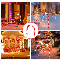 HKM-862099 Solar Candy Cane String Lights with 72 LED Lights, 8 Modes, Timer & IP44 Waterproof for Outdoor Holiday Decorations