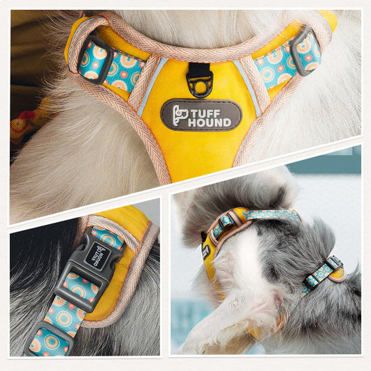 HKM-862163 Adjustable Nylon Chest Strap and Leash Set for Dogs in Multiple Colors