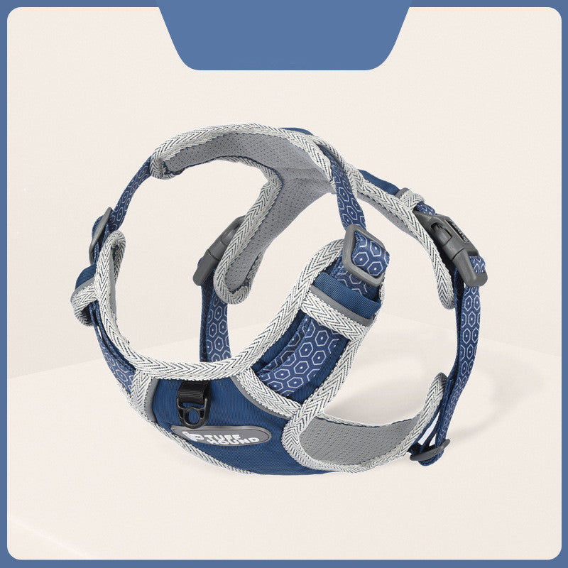 HKM-862163 Adjustable Nylon Chest Strap and Leash Set for Dogs in Multiple Colors