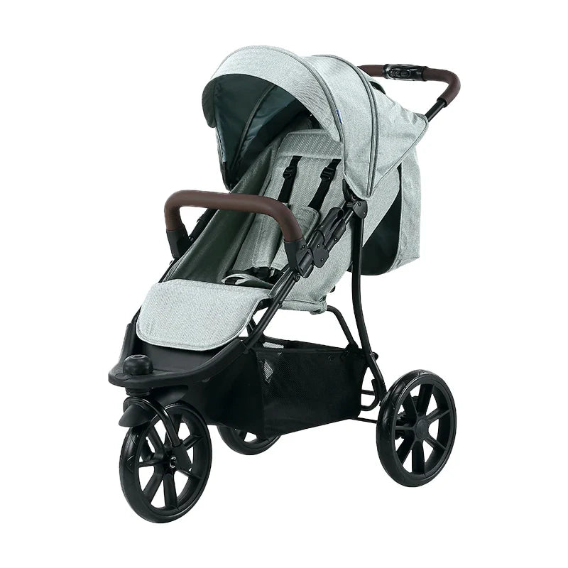 KTX-862163 Luxury Three-Wheel Portable Baby Jogger Stroller for Toddlers and Kids
