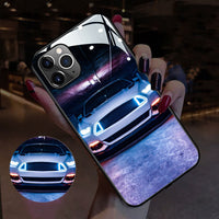 HKM-862227 Luminous TPU and Glass Back Cover for Popular Smartphone Models