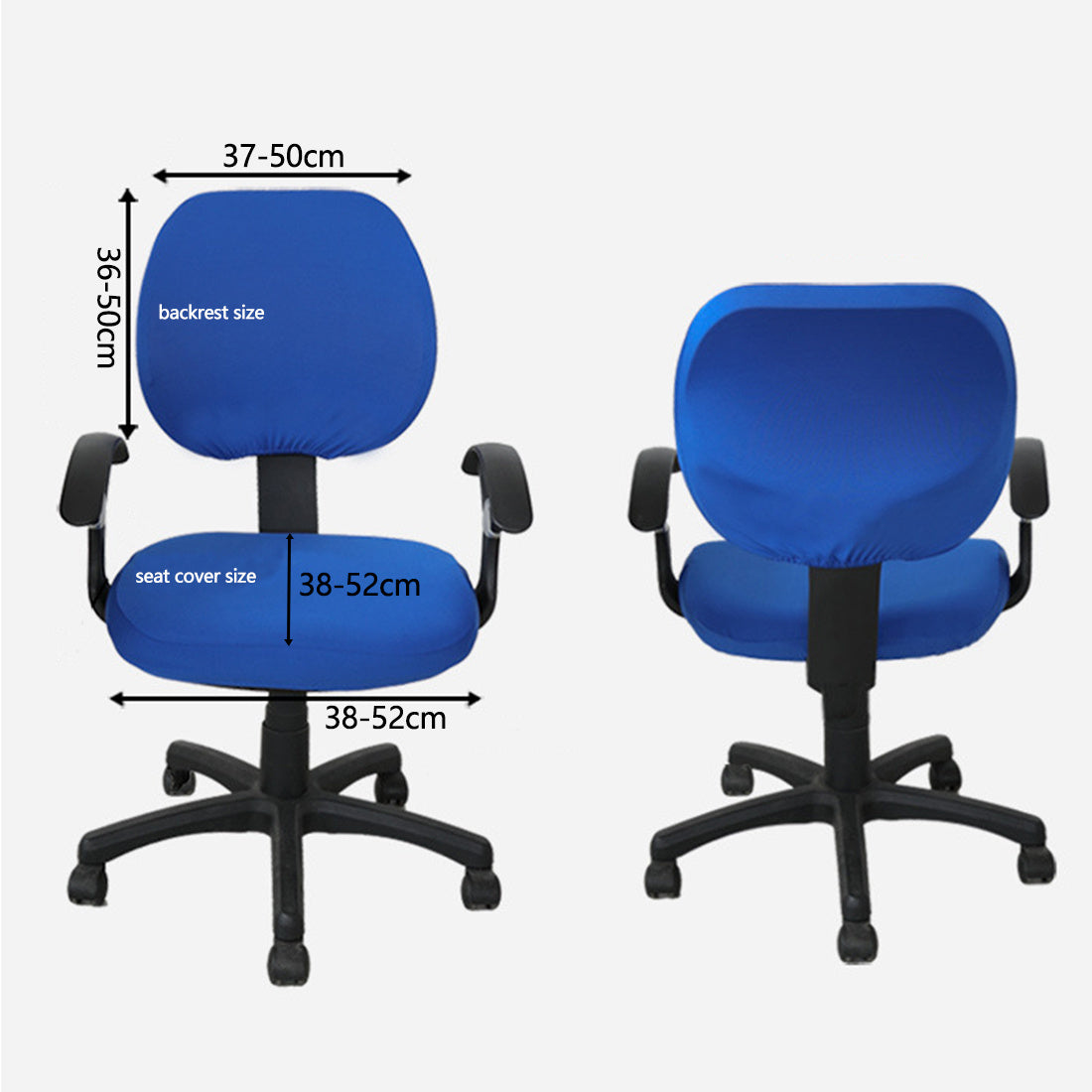 HKM-862355 Stretchable Office Chair Cover with Armrest – Universal Fit, Soft Polyester & Spandex Design