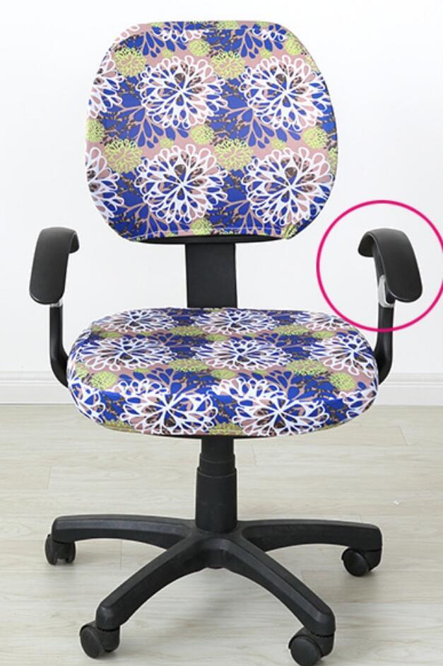 HKM-862355 Stretchable Office Chair Cover with Armrest – Universal Fit, Soft Polyester & Spandex Design