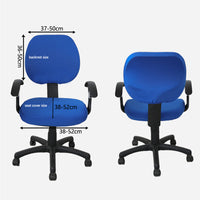 HKM-862355 Stretchable Office Chair Cover with Armrest – Universal Fit, Soft Polyester & Spandex Design