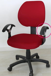 HKM-862355 Stretchable Office Chair Cover with Armrest – Universal Fit, Soft Polyester & Spandex Design