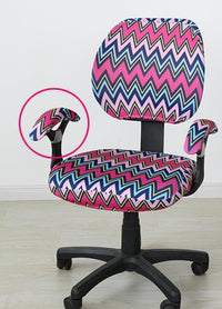 HKM-862355 Stretchable Office Chair Cover with Armrest – Universal Fit, Soft Polyester & Spandex Design