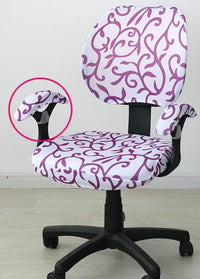 HKM-862355 Stretchable Office Chair Cover with Armrest – Universal Fit, Soft Polyester & Spandex Design