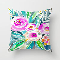 HKM-862419 Graffiti Flower Print Pillowcase for Modern Living Room Decor - 45x45cm