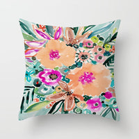 HKM-862419 Graffiti Flower Print Pillowcase for Modern Living Room Decor - 45x45cm