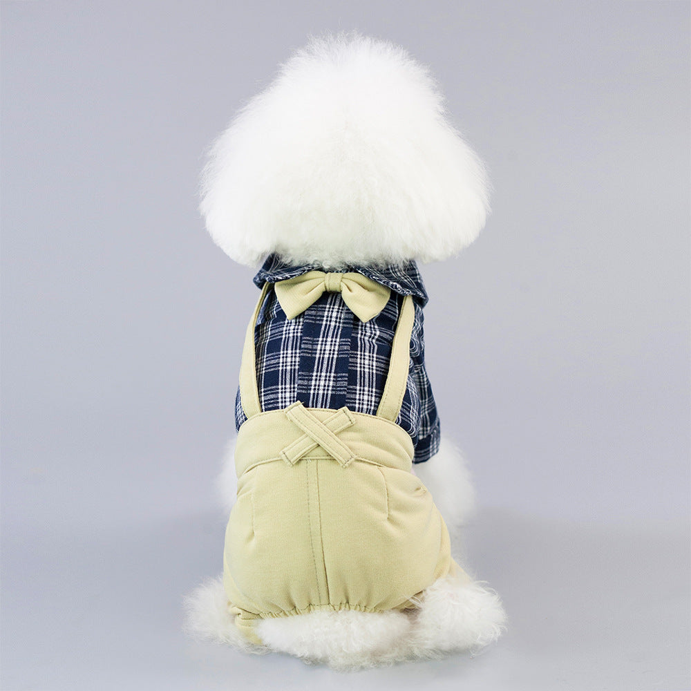 HKM-862547 Spring and Summer Cotton Pet Clothing in Yellow and Khaki for Small to XXL Dogs