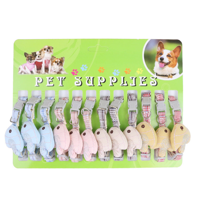HKM-862675 Simple Small Fish-shaped Pet Collar Cat Collar