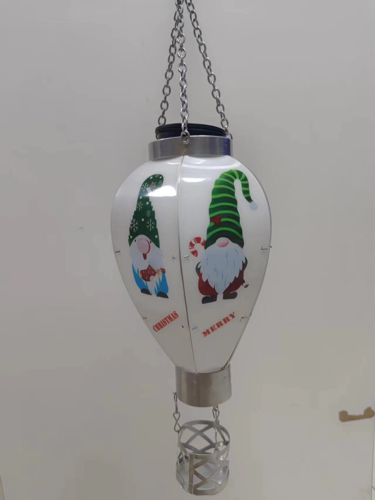 HKM-862739 Solar Powered Outdoor Hot Air Balloon Lantern for Garden and Holiday Decor 30cm