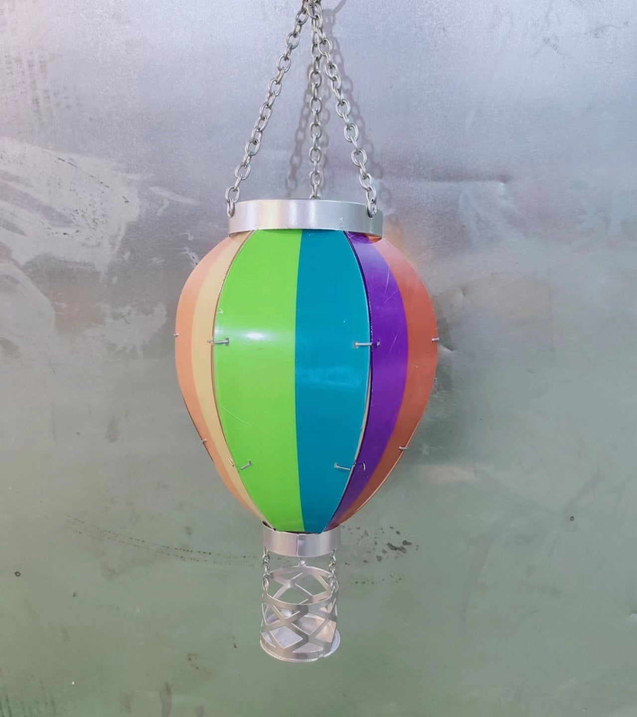 HKM-862739 Solar Powered Outdoor Hot Air Balloon Lantern for Garden and Holiday Decor 30cm