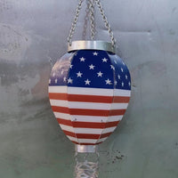 HKM-862739 Solar Powered Outdoor Hot Air Balloon Lantern for Garden and Holiday Decor 30cm
