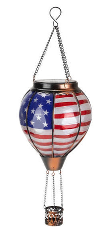 HKM-862739 Solar Powered Outdoor Hot Air Balloon Lantern for Garden and Holiday Decor 30cm