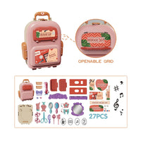 HKM-862803 3-in-1 Fashion Backpack Beauty Dresser Table & Makeup Playset for Kids