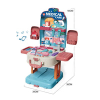 HKM-862803 3-in-1 Fashion Backpack Beauty Dresser Table & Makeup Playset for Kids