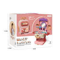 HKM-862803 3-in-1 Fashion Backpack Beauty Dresser Table & Makeup Playset for Kids