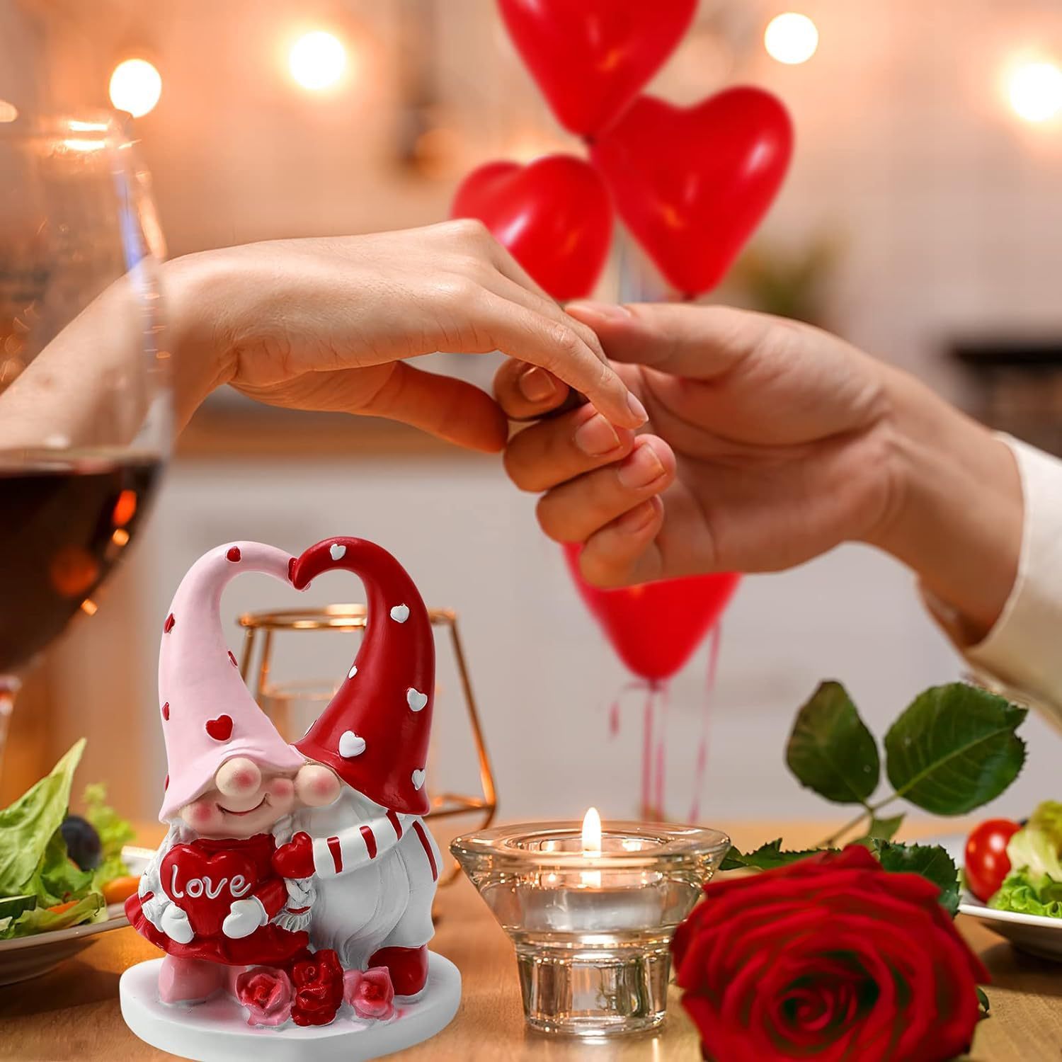 HKM-862931 Resin Dwarf Statue Ornament for Valentine's Day Decorative Gift