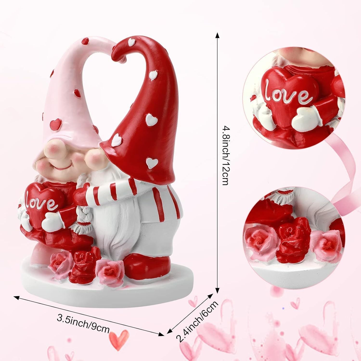 HKM-862931 Resin Dwarf Statue Ornament for Valentine's Day Decorative Gift