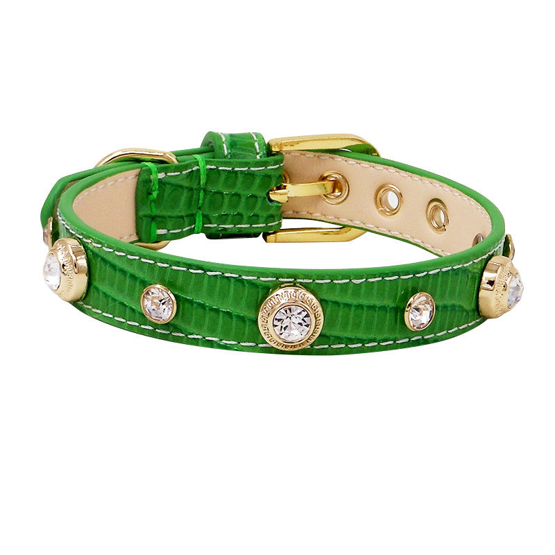 HKM-862995 Multicolor Leather Pet Collar with Various Patterns and Sizes