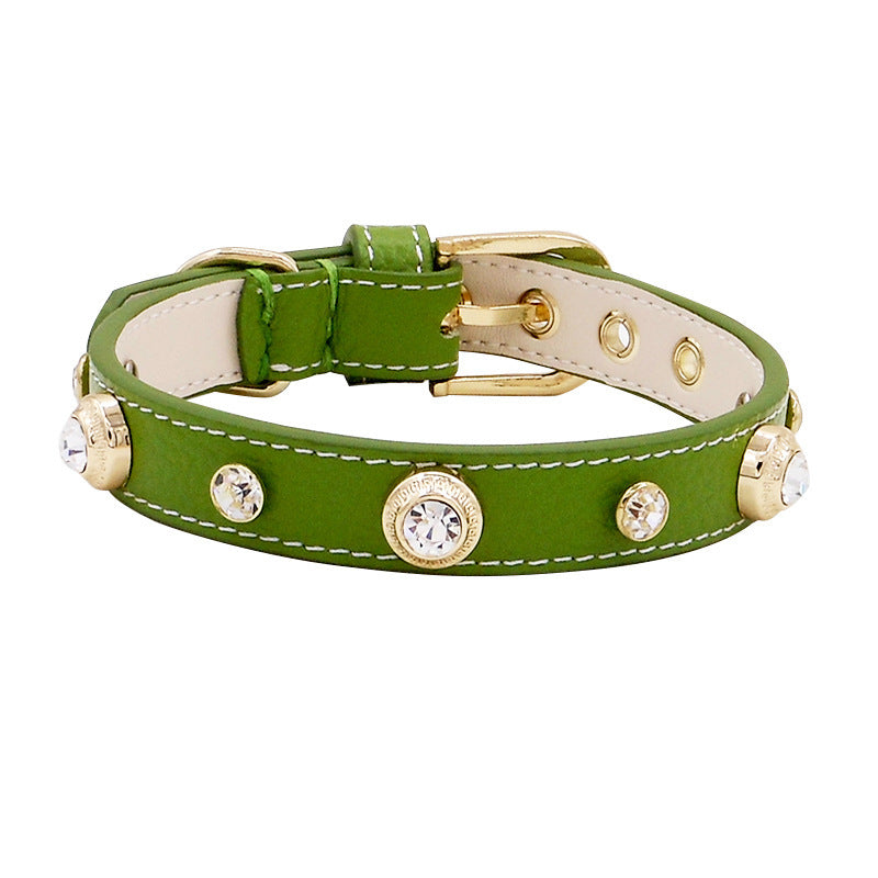 HKM-862995 Multicolor Leather Pet Collar with Various Patterns and Sizes
