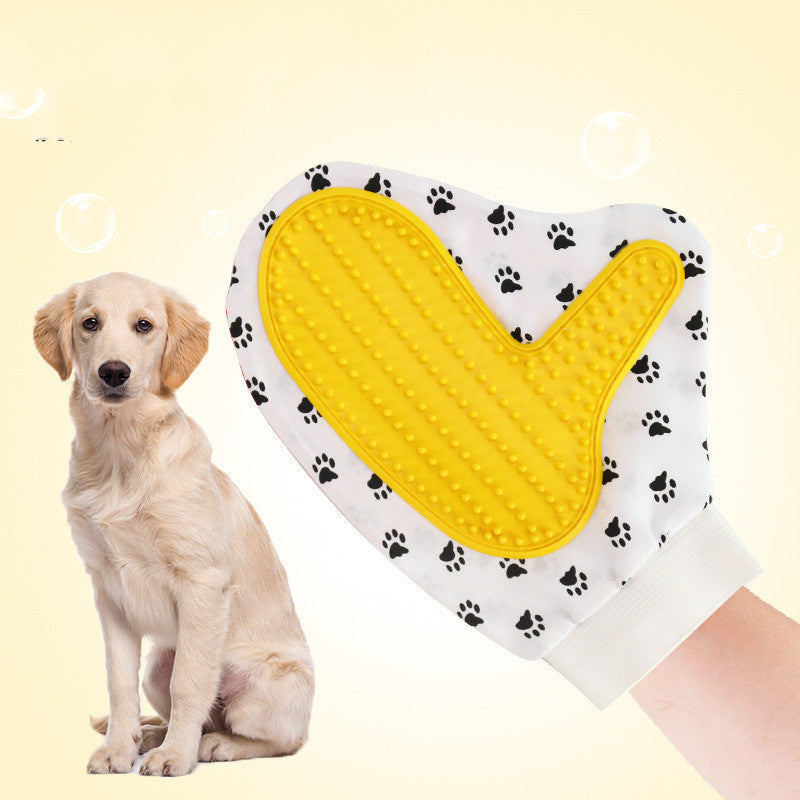 HKM-863059 Silicone Pet Grooming Glove for Gentle Bathing and Deshedding for Dogs and Cats