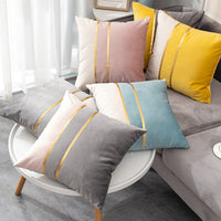 HKM-863123 Velvet Sofa Pillowcase for Bedside and Living Room - Stylish and Comfortable Waist Support