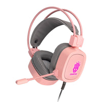 HKM-863187 RGB Head-mounted Gaming Headset with 50mm Drivers and USB Power Supply