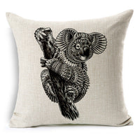HKM-863251 Modern Minimalist Cotton Linen Pillowcase Cushion - 45x45cm, Multiple Animal Designs