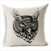 HKM-863251 Modern Minimalist Cotton Linen Pillowcase Cushion - 45x45cm, Multiple Animal Designs