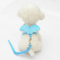HKM-863315 Adjustable Pet Harness with Wing Design and Traction Leash for Small Animals