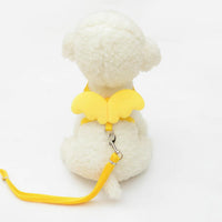 HKM-863315 Adjustable Pet Harness with Wing Design and Traction Leash for Small Animals