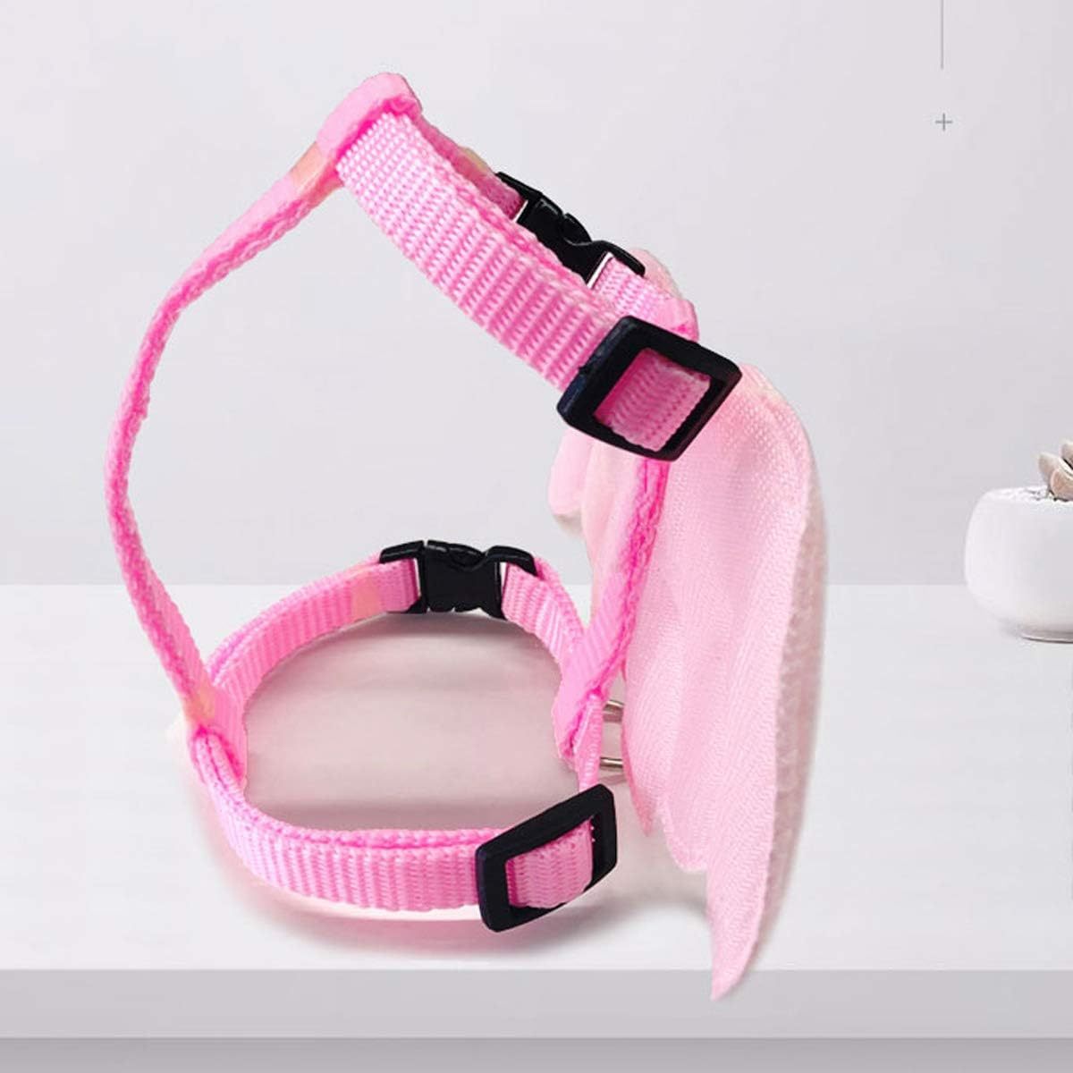HKM-863315 Adjustable Pet Harness with Wing Design and Traction Leash for Small Animals