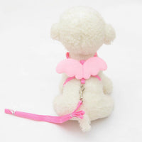 HKM-863315 Adjustable Pet Harness with Wing Design and Traction Leash for Small Animals