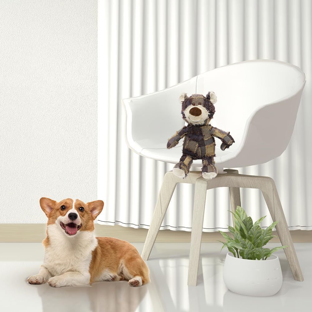 HKM-863315 Durable Indestructible Bear Squeaky Toy for Heavy Chewers - Interactive Dog Toy for All Sizes
