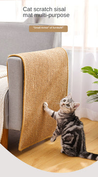HKM-863507 Sisal Cat Claw Grinding Pad - Anti-Scratch Protection for Sofas (Multiple Sizes Available)